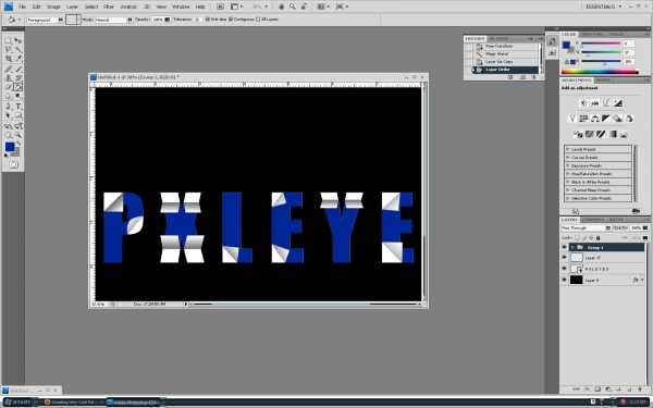 Creation of Simple Typography: Step 9